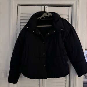 Free people oversized black puffer